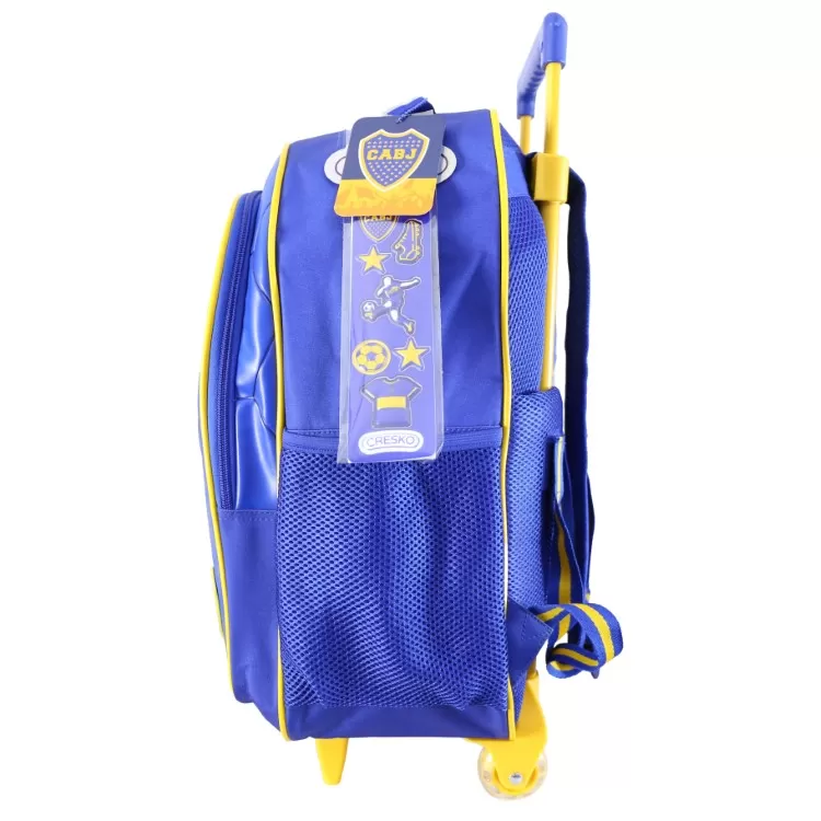 Mochila Escolar Cresko 2026 Boca Juniors 18" con Carro Art.BO611